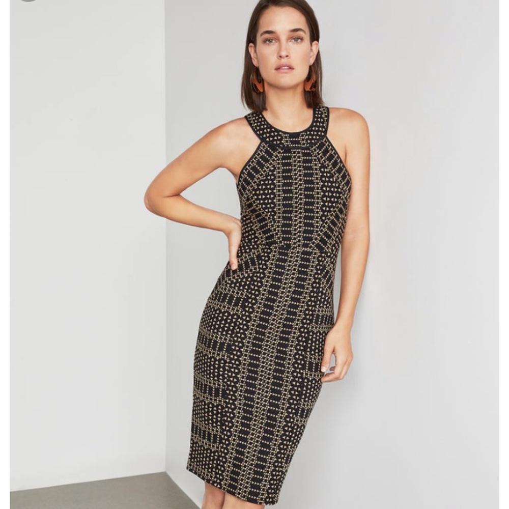 BCBG pyramid jacquard dress XS